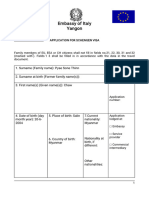 Visa Application Form PDF