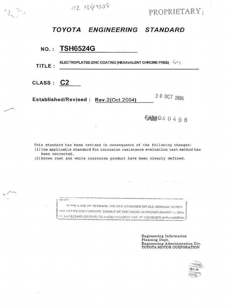 TSH6524GElectroplated zinc coating(hexavalent chrome free)Rev.2 PDF