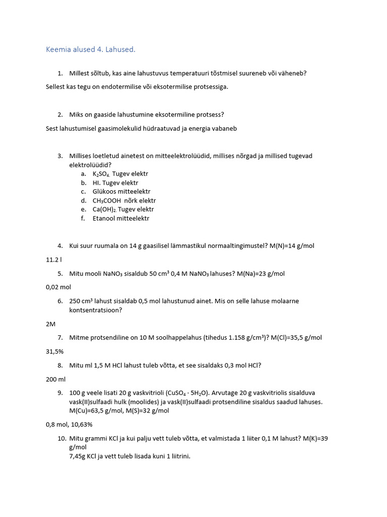 Harjutused 4 | PDF