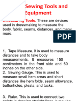 Use of Sewing Tools and Equipment