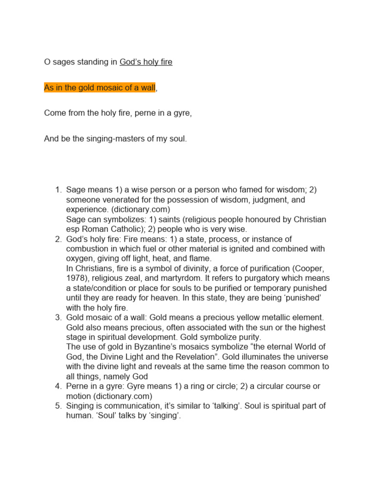 Sailing To Byzantium Stanza 3 PDF