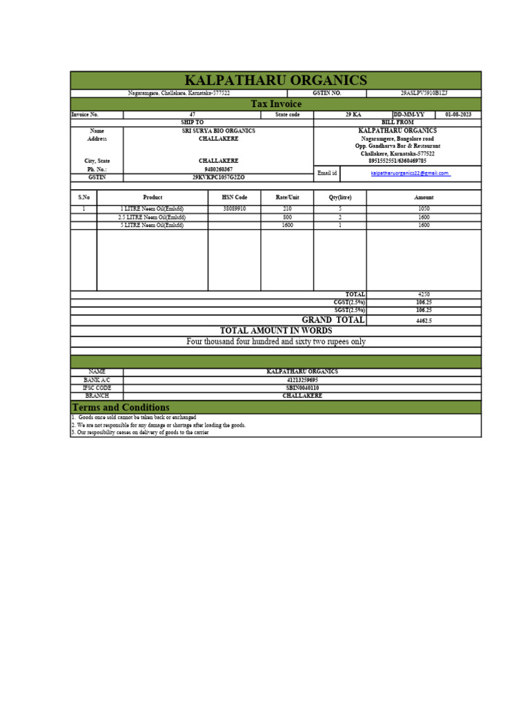 Gstinvoice 0047 | PDF | Government Finances | Economy Of Asia