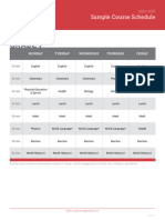 Grade 7 Sample Course Schedule