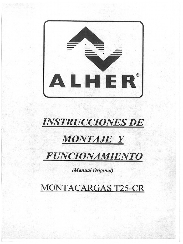 Montacargas Alher t25-Cr | PDF