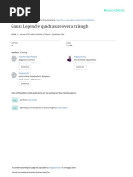 Gauss Legendre Quadrature Over A Triangle