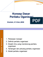 Materi 1 PO - Konsep Dasar Perilaku Organisasi