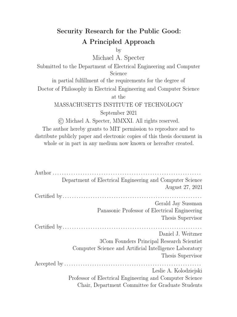 Specter Specter Phd Eecs 2021 Thesis Pdf Computer Security Security