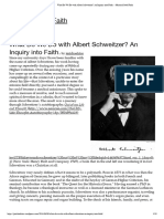What Do We Do With Albert Schweitzer - An Inquiry Into Faith. Mustard Seed Faith