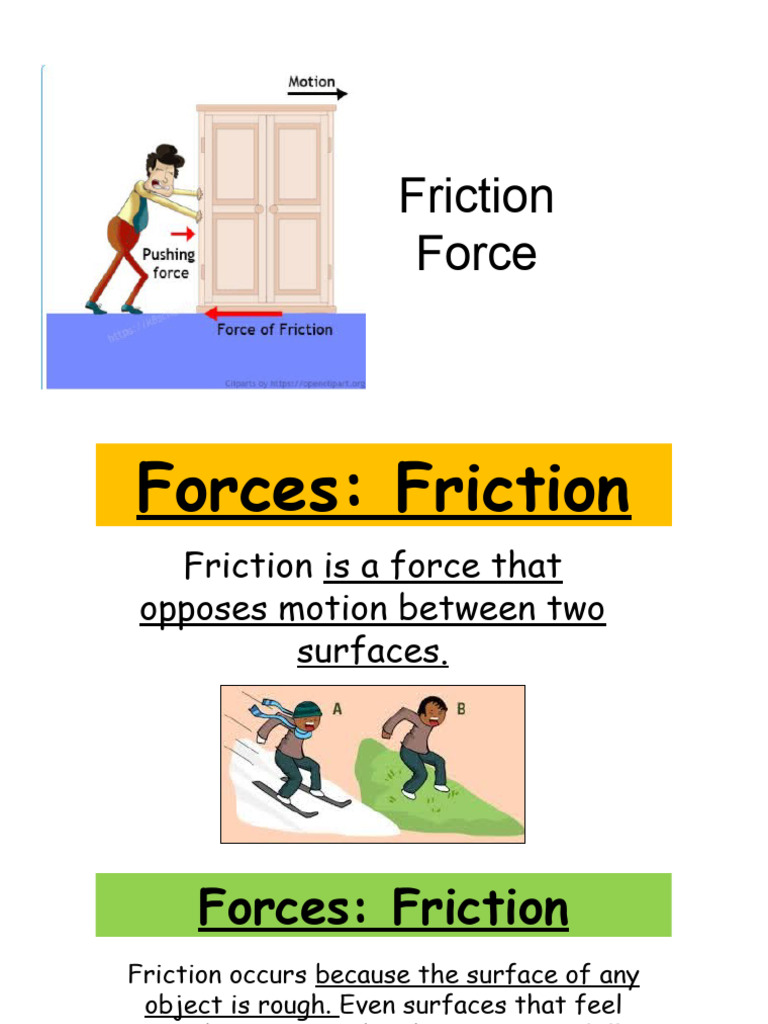 Sci8 Ch1 L1 Forces And Friction Pdf Friction Mechanical Engineering