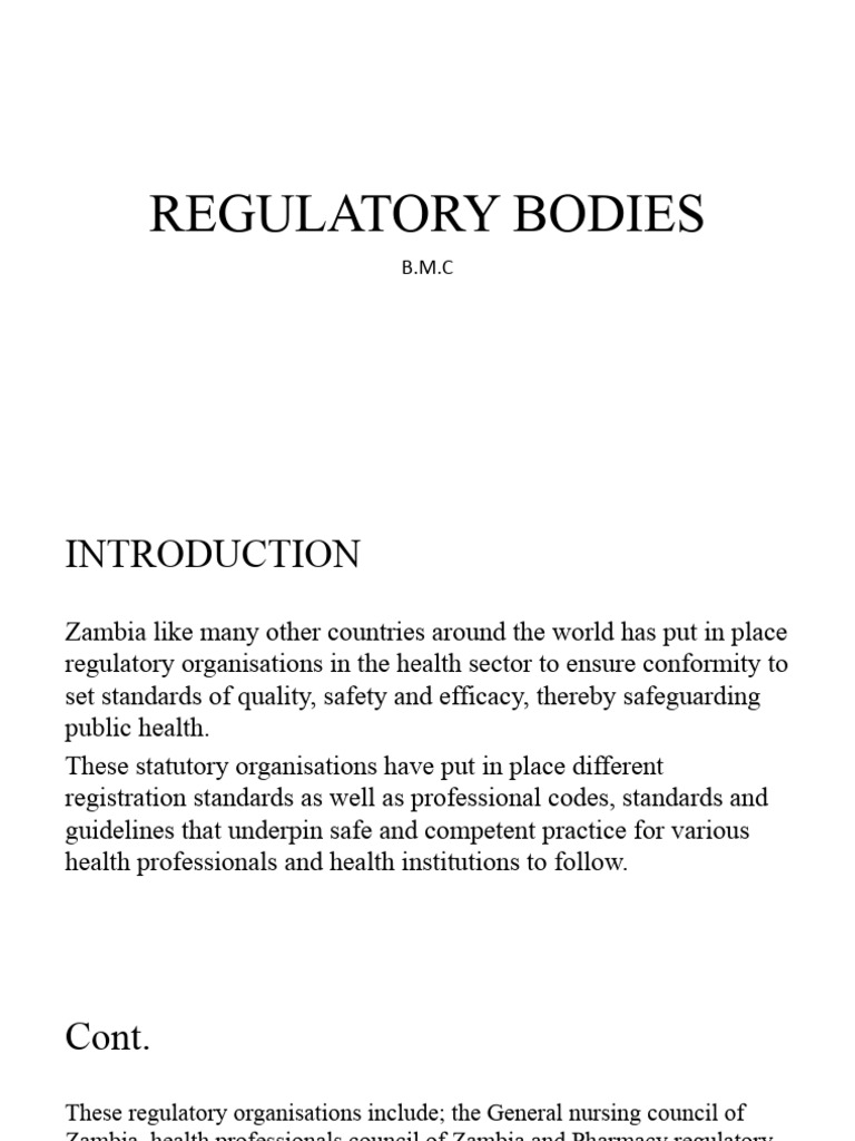 Regulatory Bodies PDF Midwife Nursing