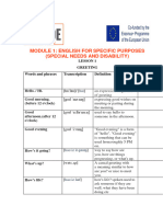 Decide Module 1 Esp Materials. Greeting