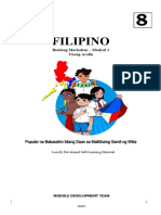 Aralin 3.1 Popular Na Babasahin Bilang Daan Sa Malikhaing Gamit NG Wika