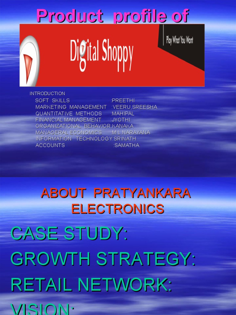 Digital Shoppy Product Profile Overview | PDF