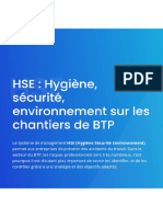 Hygiène Et Sécurité de L'environnement Sur Les Chantiers BTP