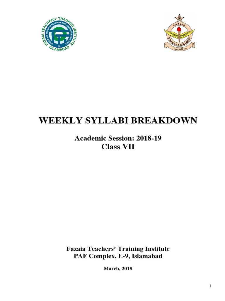 Teacher Schedule Pdf