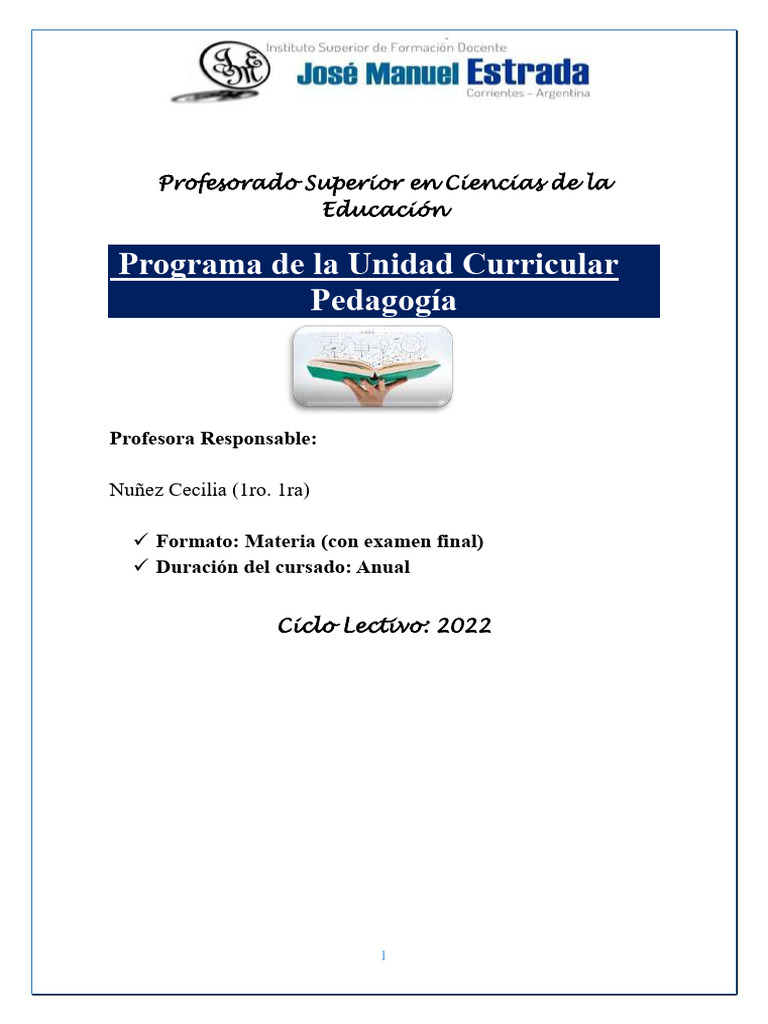 Programa de Pedagogía en Educación Superior | PDF | Maestros | Pedagogía