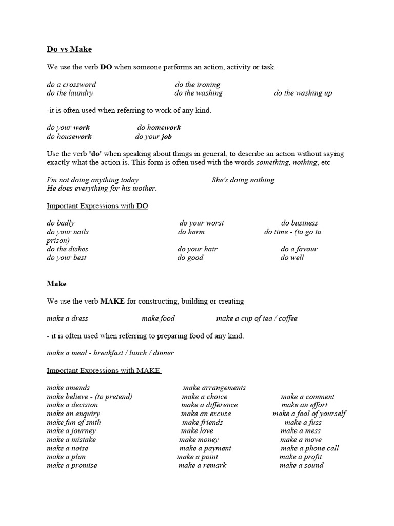 Do vs make pdf