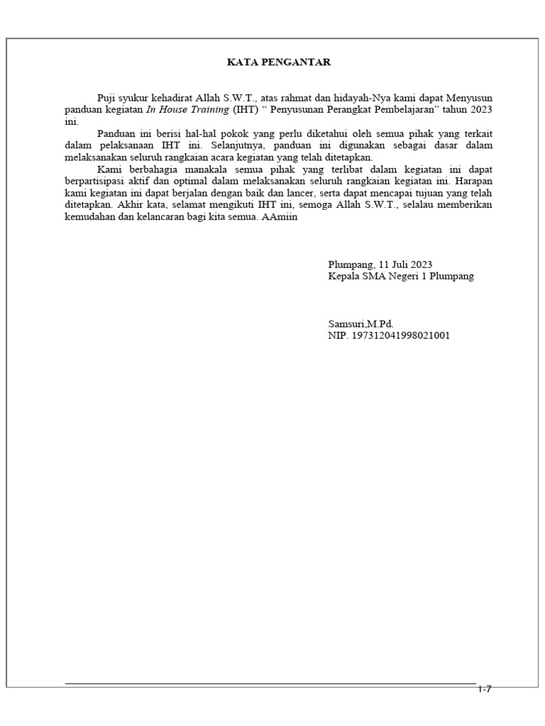Panduan IHT Asesmen | PDF