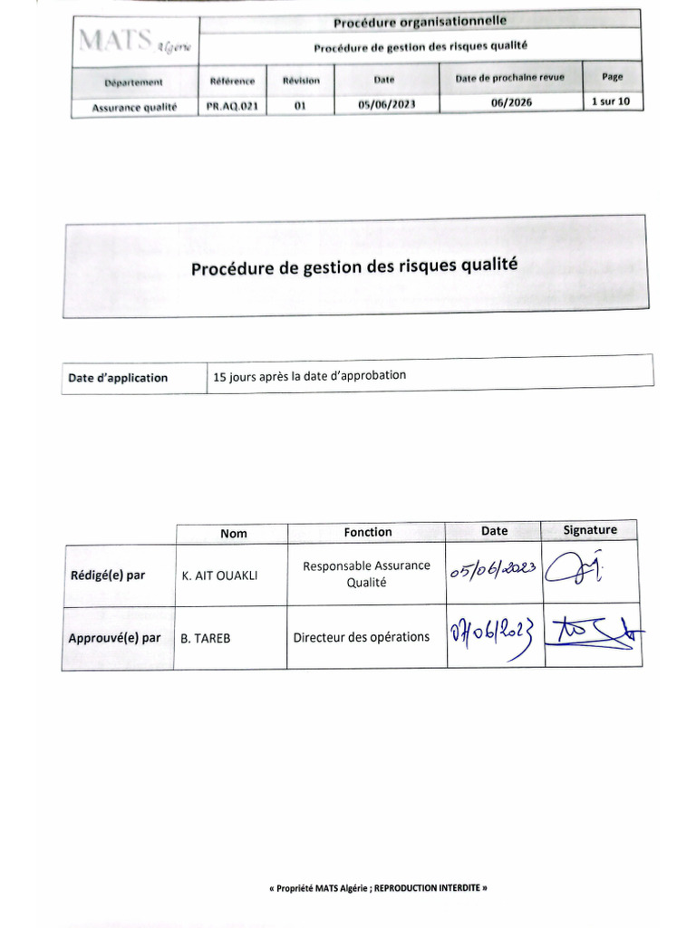 Gestion Des Risques | PDF