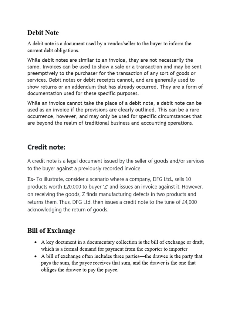 Understanding Debit Notes and Their Uses | PDF | Invoice | Payments