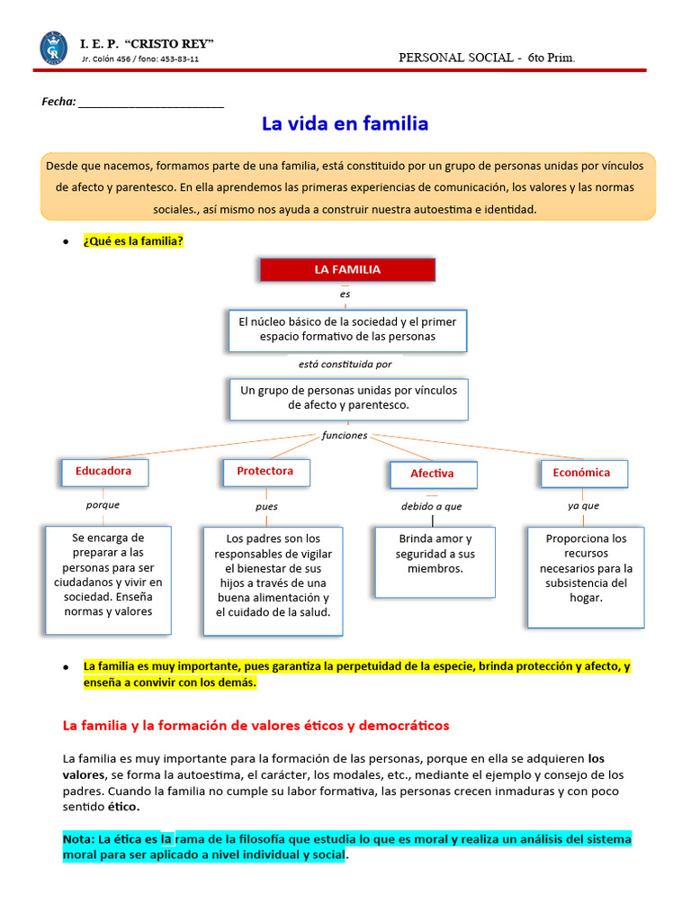Importancia de la Familia en Valores | PDF | Familia | Moralidad