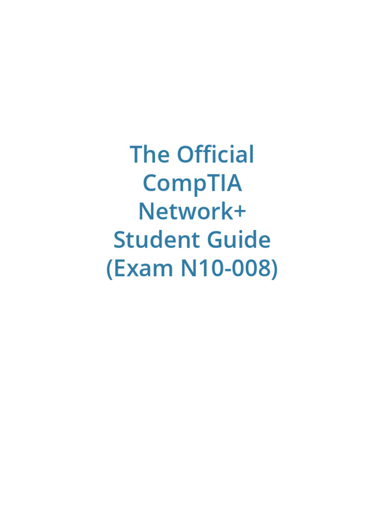 Downloadable Official CompTIA Network+ Student Guide | PDF | Osi Model ...