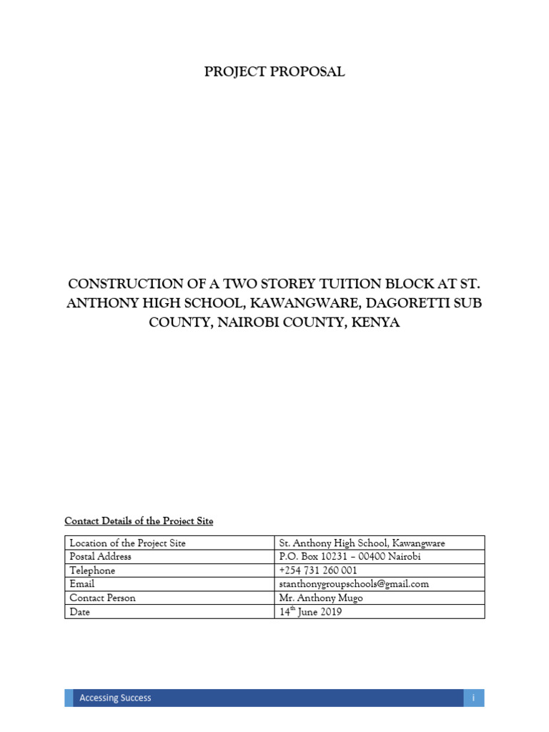 Project Proposal Construction of A Two S | PDF | Adolescence ...