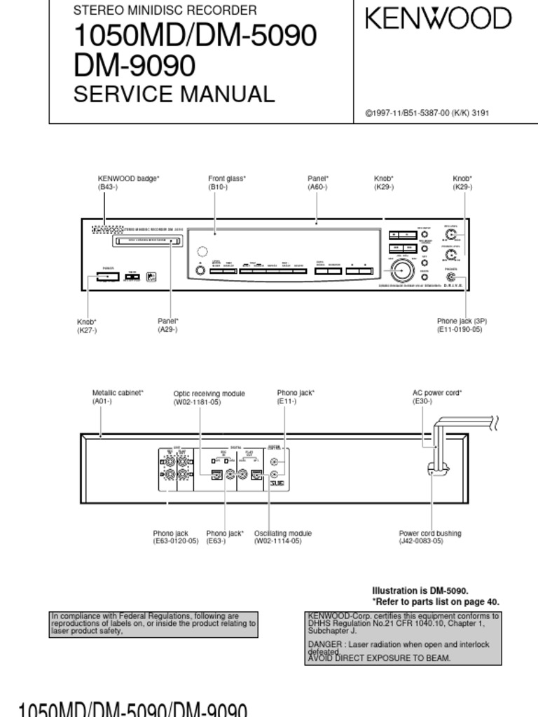 Kenwood DM-5090 User Manual Overview | PDF | Electricity | Computing