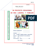 6to. Proyecto Vocacional de Vida Laboral-Familiar