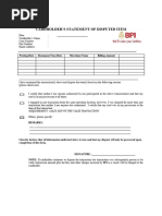 Bpi Dispute Form | PDF