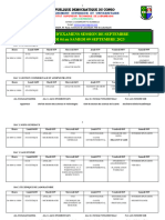 Horaire Examen Session Septembre 2023