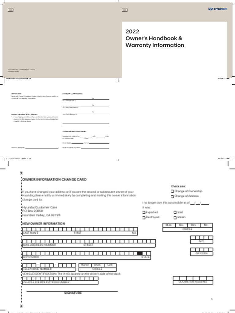 2022 Hyundai Warranty Manual | PDF | Arbitration | Legal Remedy