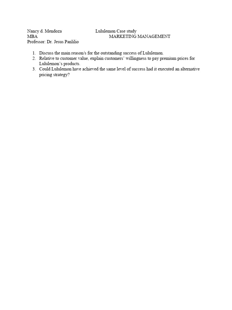 lululemon harvard case study pdf