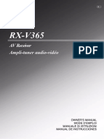 Manual de Usuario Yamaha RX-V365 (Español - 196 Páginas)