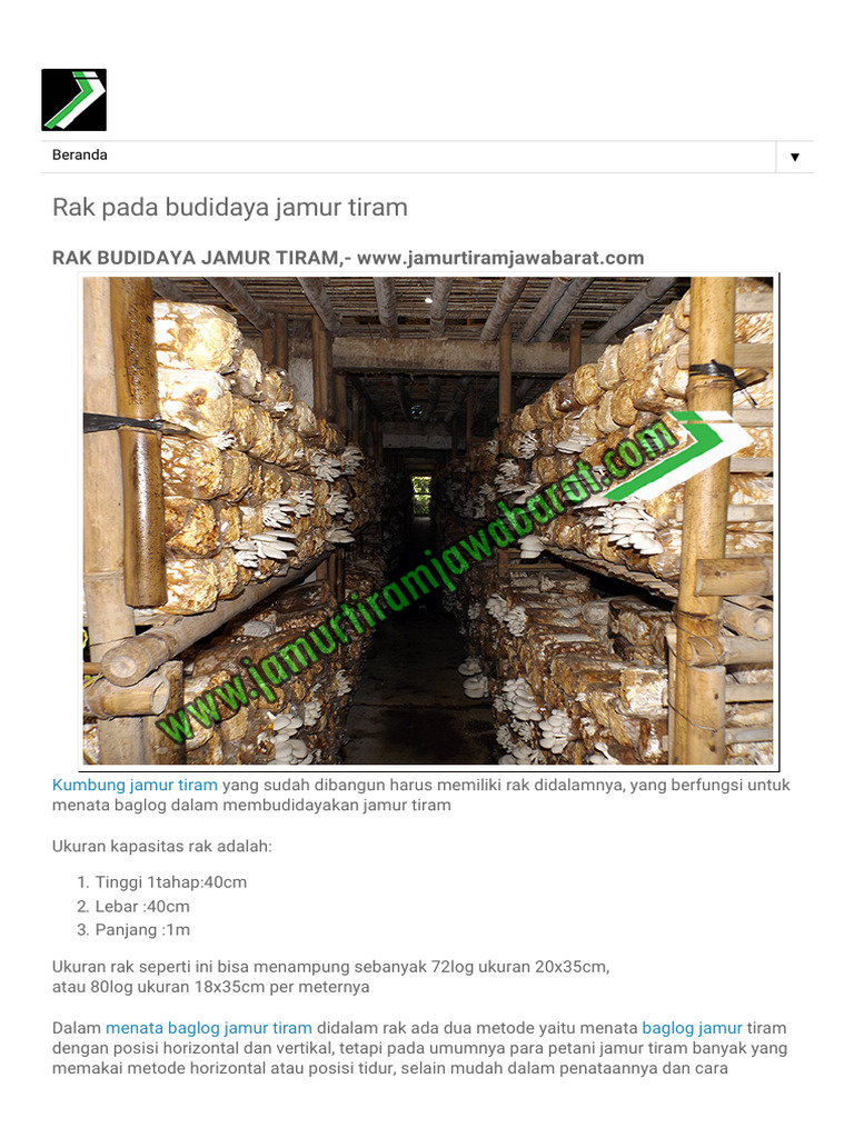 Rak pada budidaya jamur tiram PDF