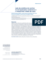 Obtenção Da Estética Do Sorriso Através de Laminados Cerâmicos e Coroas Metal Free Relato de Caso