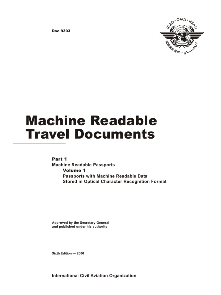 Machine Readable Passports Specifications | PDF | Identity Document ...