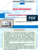 Industrias Alimentarias: Investigación Tecnológica