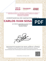 Carlos Ivan Sosa Lopez: Constancia de Capacitación A