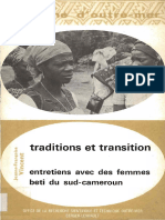 Traditions Et Transition: Entretiens Avec Des Femmes Beti Du Sud-Cameroun