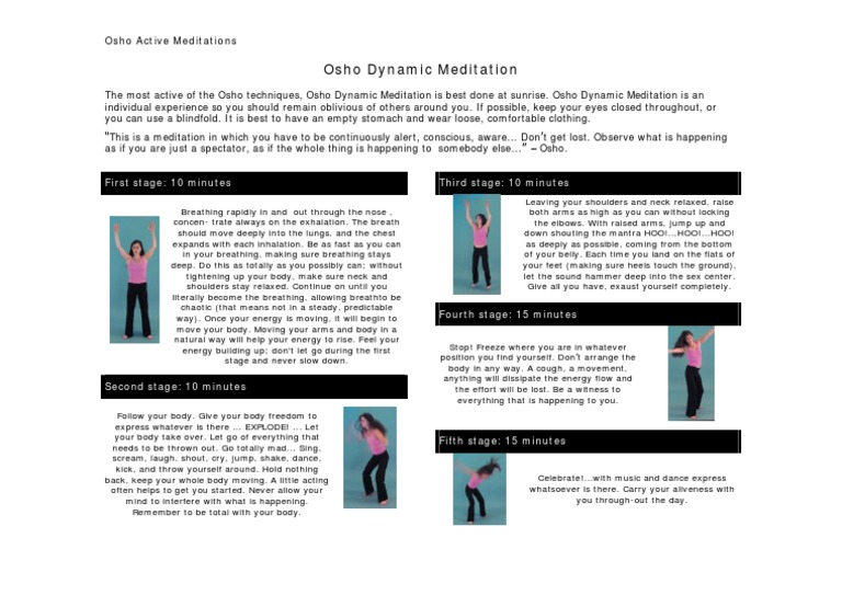 Dynamic Meditation | PDF | Breathing | Rajneesh