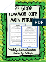3 Grade Common Core Math Practice: Weekly Spiral Review
