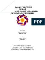 Lalaporan Praktikum Acara 7 Intrepetasi Penutup Lahan Citra Quickbird Pankromatik