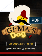 Cardápio Gema's Dog 2022