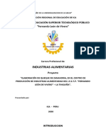 Industrias Alimentarias: Instituto de Educación Superior Tecnológico Público "Fernando León de Vivero"