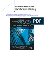 Solution Manual For Modern Labor Economics Theory and Public Policy 13th Edition Ronald G Ehrenberg Robert S Smith Ronald G Ehrenberg Robert S SM