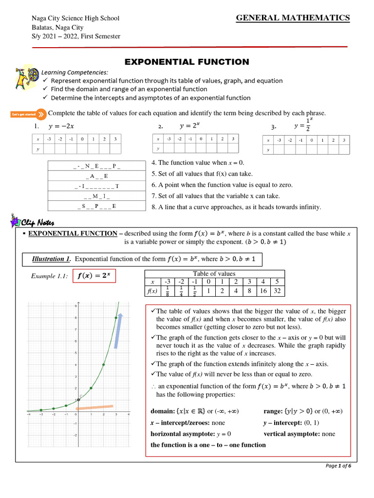 Exponential | PDF | Function (Mathematics) | Exponential Function