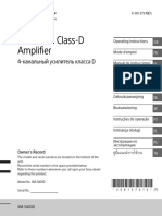 4 Channel Class-D Amplifier: Operating Instructions Mode D'emploi Manual de Instrucciones