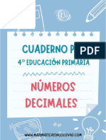 Cuaderno Numeros Decimales - 4 Curso Educacion Primaria