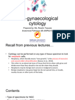 Non-Gynaecological Cytology: Prepared By: Ms. Roselin Tsauses Anatomical Pathology 2B (ANP621S) September 2021